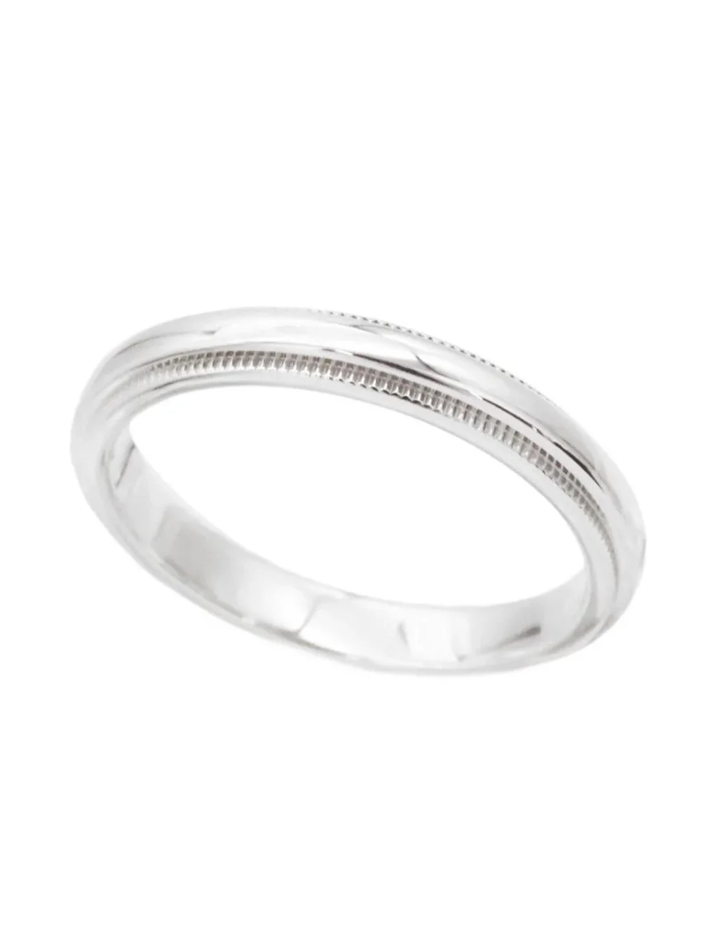 Tiffany & Co Together Mill Gray Band Ring Platinum 950